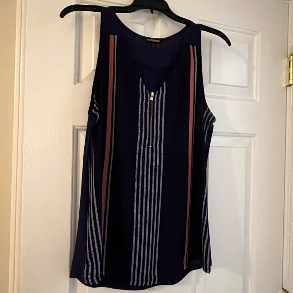 Express Navy and Pink Hudson Blouse Tank
